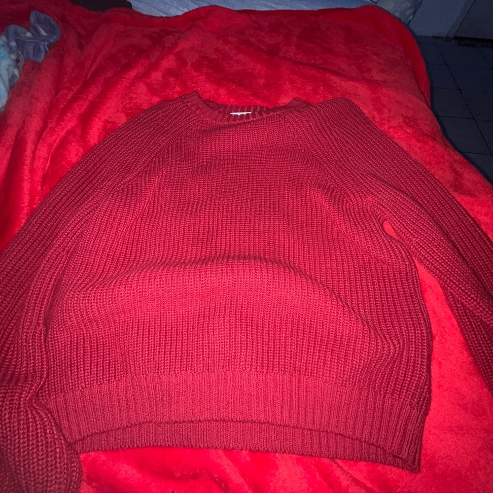 red sweater